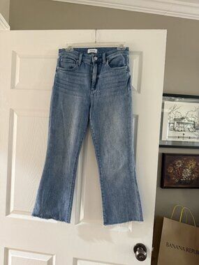 Pistola Crop Light Wash Denim Jeans Size 27
